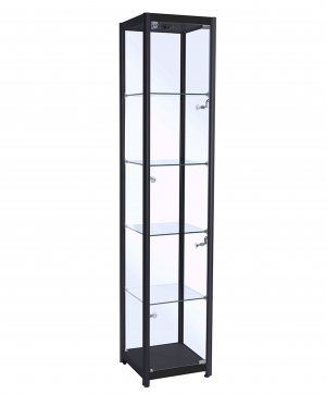 Tall Glass Cabinet (400mm) Satin Black