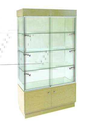 Storage Display Cabinet 400mm 500mm, Wooden Display Cabinet Retail
